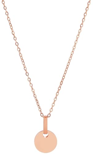 Akzent® Kette Damen - Premium Halskette Damen mit Anhänger aus Edelstahl in Silber, 100% Wasserfest & Hautverträglich von Akzent