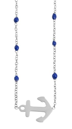 Akzent® Kette Damen - Premium Halskette Damen mit Anhänger aus Edelstahl in Silber, 100% Wasserfest & Hautverträglich von Akzent