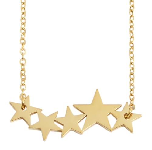 Akzent® Kette Damen - Premium Halskette Damen mit Anhänger aus Edelstahl in Silber, 100% Wasserfest & Hautverträglich von Akzent