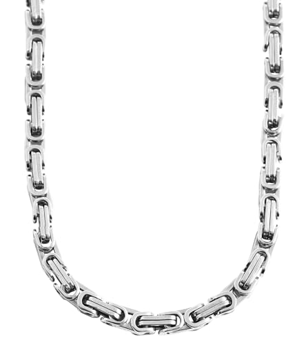 Akzent® Kette Herren - Premium Halskette Herren aus Edelstahl in Silber, 100% Wasserfest & Hautverträglich von Akzent