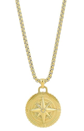 Akzent® Kette Herren - Premium Halskette Herren mit Anhänger aus Edelstahl in Schwarz, 100% Wasserfest & Hautverträglich von Akzent