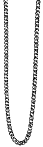 Akzent® Kette Unisex - Premium Halskette Unisex aus Edelstahl in Schwarz, 100% Wasserfest & Hautverträglich von Akzent