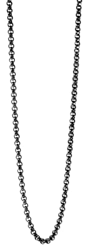 Akzent® Kette Unisex - Premium Halskette Unisex aus Edelstahl in Schwarz, 100% Wasserfest & Hautverträglich von Akzent