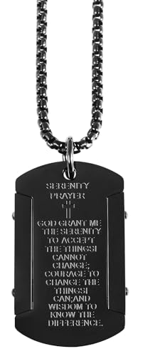 Akzent® Kette Unisex - Premium Halskette Unisex mit Anhänger aus Edelstahl in Schwarz, 100% Wasserfest & Hautverträglich von Akzent