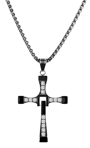 Akzent® Kette Unisex - Premium Halskette Unisex mit Anhänger aus Edelstahl in Tricolor, 100% Wasserfest & Hautverträglich von Akzent