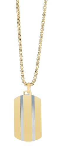 Akzent® Kette Unisex - Premium Halskette Unisex mit Anhänger aus Edelstahl in Schwarz, 100% Wasserfest & Hautverträglich von Akzent