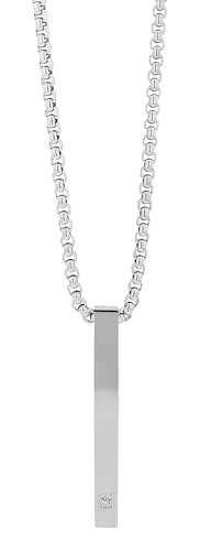 Akzent® Kette Unisex - Premium Halskette Unisex mit Anhänger aus Edelstahl in Silber, 100% Wasserfest & Hautverträglich von Akzent