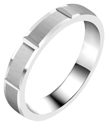 Akzent® Partner Ringe - Partnerringe Größe 52 aus Edelstahl in Silber, 100% Wasserfest & Hautverträglich von Akzent