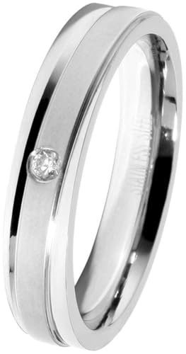 Akzent® Partner Ringe - Partnerringe Größe 62 aus Edelstahl in Silber, 100% Wasserfest & Hautverträglich von Akzent