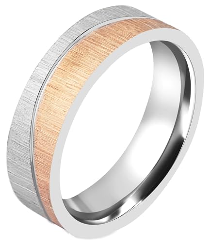 Akzent® Partner Ringe - Partnerringe Größe 68 aus Edelstahl in Silber, 100% Wasserfest & Hautverträglich von Akzent