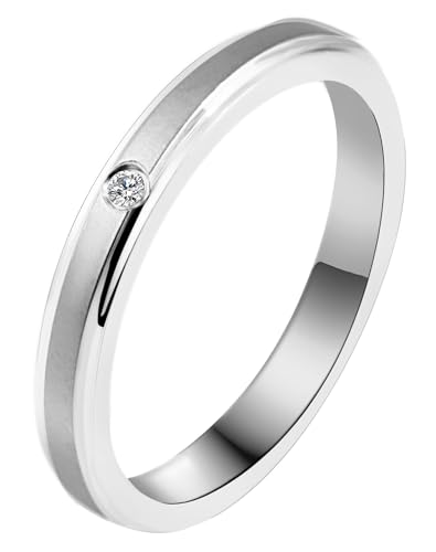 Akzent® Partner Ringe - Partnerringe Größe 72 aus Edelstahl in Silber, 100% Wasserfest & Hautverträglich von Akzent