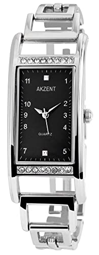 Akzent Armbanduhr Metallband Analog Quarz silberfarbig SS8721500003 von Akzent
