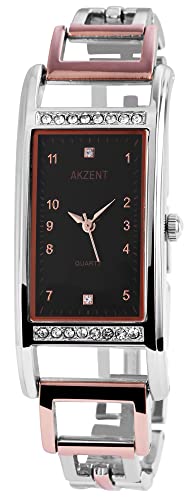 Akzent Armbanduhr Metallband Analog Quarz silberfarbig SS8722500003 von Akzent