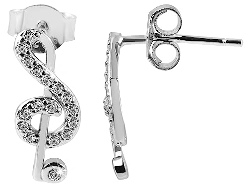Akzent Damen-Ohrstecker Ohrringe 925er Echt Silber rhodiniert (Eford-silberfarbig) von Akzent
