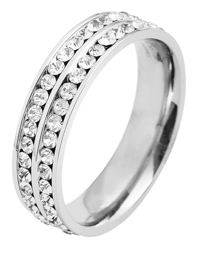 Akzent Damen Ring aus Edelstahl, poliert, Gr. 58, Verlobung oder Hochzeit, Geschenk für Damen inklusive Geschenkbox Akzent Damen Ring aus Edelstahl, poliert, Gr. 58, Verlobung oder Hochzeit, Geschenk für Damen inklusive Geschenkbox von Akzent