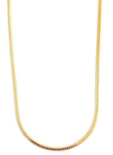 Akzent Damen Schlangenkette aus Edelstahl 45+5cm, goldfarbig, klassisch verarbeitet – ideal für Alltag & Freizeit von Akzent