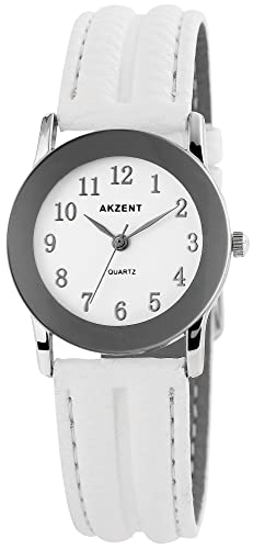 Akzent Damen-Uhr Kunstleder Dornschließe Analog Quarz 1900273 von Akzent