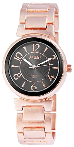 Akzent Damen-Uhr Metall Faltschließe Analog Quarz SS8131500013 von Akzent