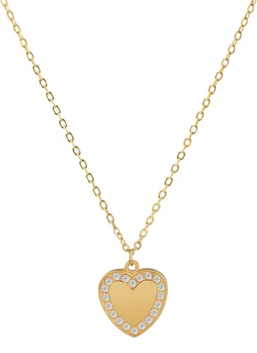 Akzent Damen aus Edelstahl 43cm, goldfarbig mit Herzanhänger, robust verarbeitet – für einen stilvollen Auftritt von Akzent