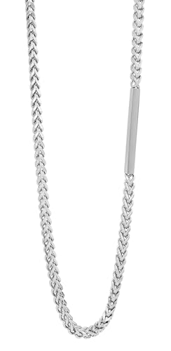 Akzent Damen & Herren Francokette aus Edelstahl 61cm, silberfarbig, robust verarbeitet – hochwertiges Accessoire von Akzent