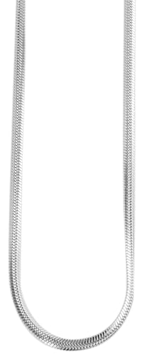 Akzent Damen & Herren Schlangenkette aus Edelstahl 50+5cm, silberfarbig, elegant verarbeitet – ideal für Alltag & Freizeit von Akzent
