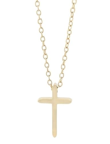Akzent Damen & Herren aus Edelstahl 42cm, goldfarbig mit Kreuzanhänger, modisch verarbeitet – ideal für Alltag & Freizeit von Akzent