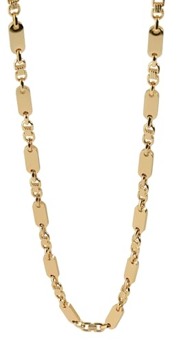 Akzent Damen & Herren aus Edelstahl 55cm, goldfarbig mit Plattenanhänger, stilvoll verarbeitet – als modisches Präsent von Akzent