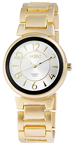 Akzent Damen-Uhr Metall Gliederarmband Analog Quarz SS8102500013 von Akzent