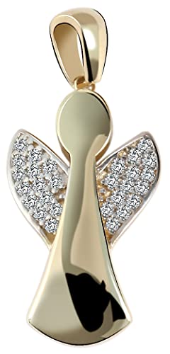 Akzent Dienessa Damen-Kettenanhänger Engel 375er Gold 9 ct Zirkonia elegant 5510009 von Akzent