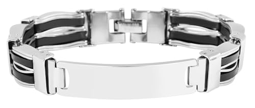 Akzent Edelstahl Armband für Damen in Bicolor | Länge 21.5 cm | Karabinerverschluss | 100% Wasserfest & Hautverträglich | Bracelet for Woman von Akzent