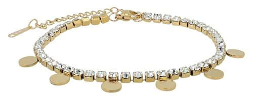 Akzent Edelstahl Armband für Damen in Gold | Länge 17+5 cm | Karabinerverschluss | 100% Wasserfest & Hautverträglich | Bracelet for Woman von Akzent