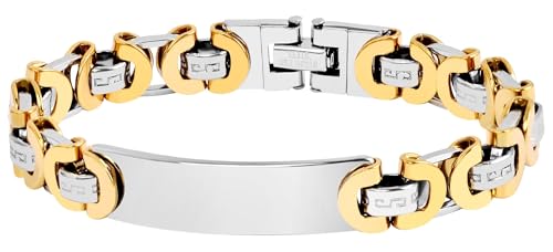 Akzent Edelstahl Armband für Damen in Silber | Länge 21.5 cm | Hakenverschluss | 100% Wasserfest & Hautverträglich | Bracelet for Woman von Akzent