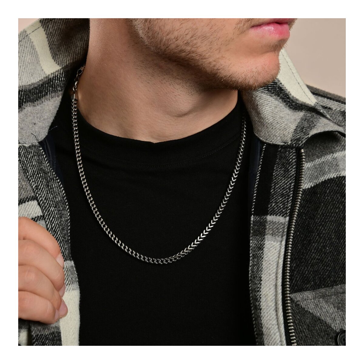 Akzent Edelstahl Unisex Panzerkette, Länge: 60 cm / Stärke: 4 mm von Akzent
