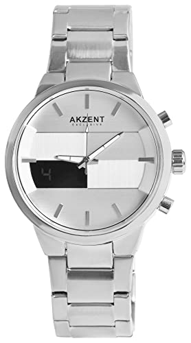 Akzent Exclusive Herren-Uhr Edelstahl Datum Leuchtzeiger Analog Digital 2800075 Akzent Exclusive Herren-Uhr Edelstahl Datum Leuchtzeiger Analog Digital 2800075 von Akzent