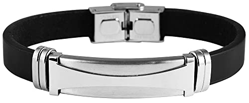 Akzent Galeb Unisex-Armband Kautschuk Edelstahl Hakenverschluss 5030070 (Design 8) von Akzent