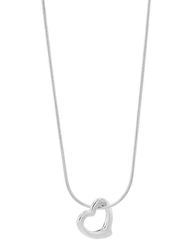 Akzent Halskette mit Herzanhänger für Damen aus Edelstahl | Ankerkette 43+5 cm | Panzerkette | Karabinerverschluss | Geschenk für Männer, Frauen | 100% Wasserfest & hautfreundlich Akzent Halskette mit Herzanhänger für Damen aus Edelstahl | Ankerkette 43+5 cm | Panzerkette | Karabinerverschluss | Geschenk für Männer, Frauen | 100% Wasserfest & hautfreundlich von Akzent