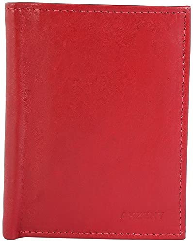 Akzent Herren-Geldbörse Echt Leder Hochformat 12 x 9 cm 3000314 (rot) von Akzent