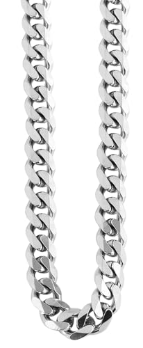 Akzent Herren Panzerkette aus Edelstahl 60cm, silberfarbig, robust verarbeitet – ideal für Alltag & Freizeit von Akzent