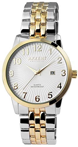 Akzent Herren - Uhr Glieder Metall Armbanduhr Quarz Armbanduhr Analog von Akzent