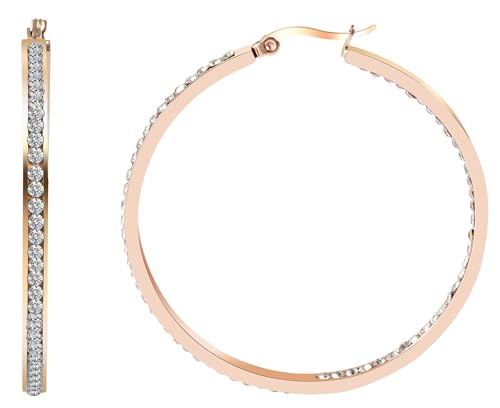 AKZENT® Wasserfeste Edelstahl Ohrringe Creolen in Rosegold für Damen, 100% Wasserfest & Hautverträglich AKZENT® Wasserfeste Edelstahl Ohrringe Creolen in Rosegold für Damen, 100% Wasserfest & Hautverträglich von Akzent