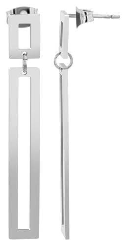 AKZENT® Wasserfeste Edelstahl Ohrringe Ohrstecker für Damen in Silber, 100% Wasserfest & Hautverträglich von Akzent