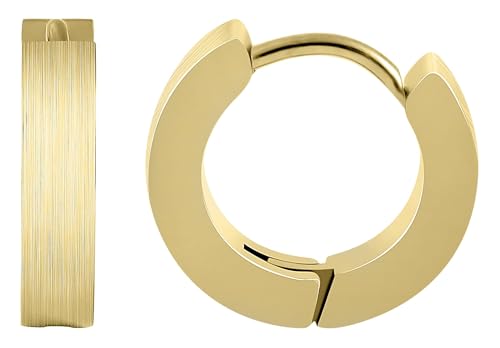 Akzent Robyn Damen-Creolen Ohrringe Ohrschmuck Edelstahl matt 5050382 (goldfarbig) von Akzent