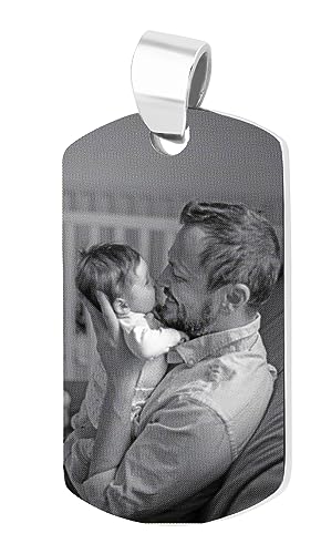 Akzent Unisex-Anhänger Kettenanhänger DogTag silberfarbig + Gravur 5020036 von Akzent