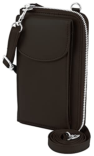 Akzent Unisex - Handy Umhängetasche aus Leder mit Geldbörse 19x11x5,4 cm 3900024 von Akzent