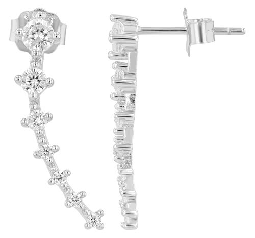 "Dori" 925/- Echt Silber Ohrstecker Zirkonia rhodiniert von Akzent