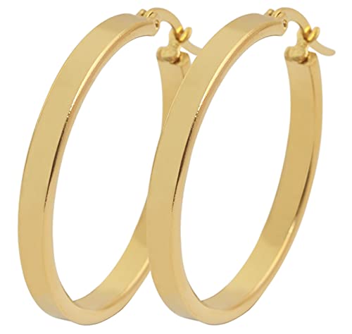 Edelstahl Creolen, IPG von Akzent