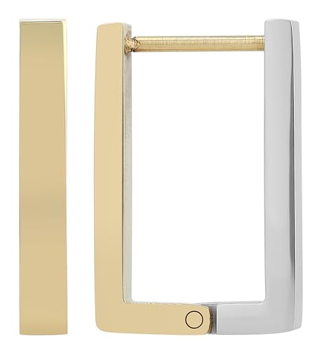 AKZENT® Wasserfeste Edelstahl Ohrringe Creolen in Bicolor für Damen, 100% Wasserfest & Hautverträglich von Akzent