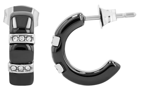 AKZENT® Wasserfeste Edelstahl Ohrringe Ohrstecker für Damen in Schwarz, 100% Wasserfest & Hautverträglich von Akzent