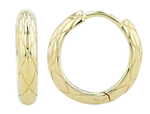 "Marica" 925/- Echt Silber Creole, gemustert, rhodiniert von Akzent