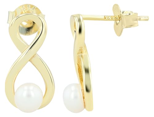 "Meggi" 925/- Echt Silber Ohrstecker echte Süßwasserperle von Akzent